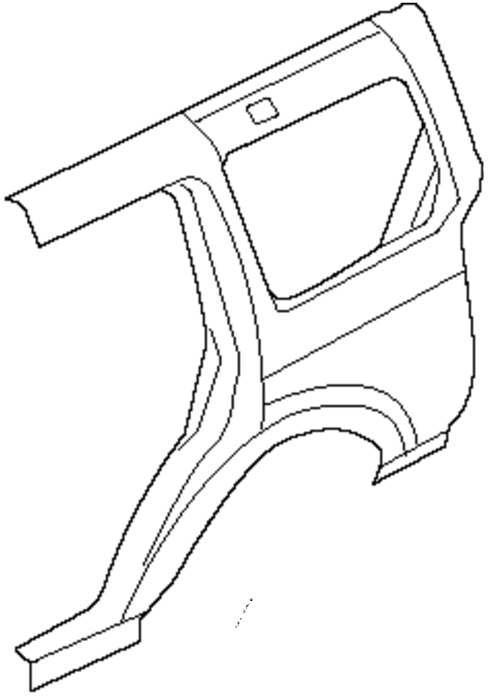 Black LR2 Parts Quarter Panel replacement piece for vehicle body repair