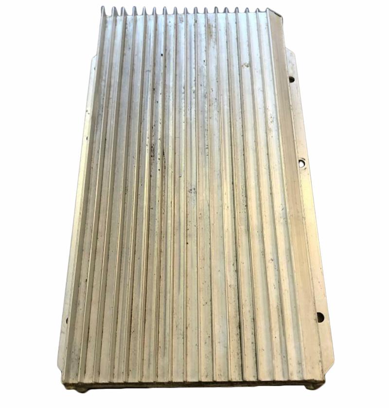 Discovery Parts radio amplifier with metal ribbed housing for enhanced audio signal boost