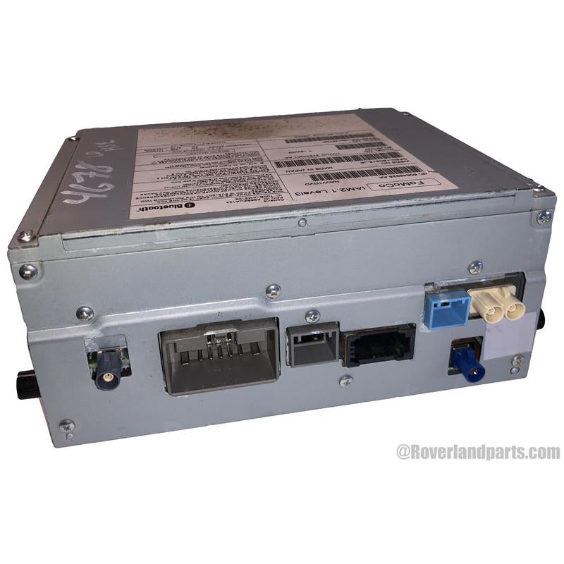 Land Rover Discovery Sport radio unit with multiple connectors and metal casing for vehicle audio system