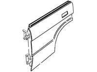 Illustration of 1993-1995 Range Rover LWB door showing side panel and hinge details