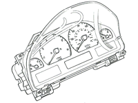 Range Rover 1995-1998 instrument cluster with speedometer and tachometer gauges