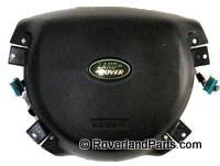 2003 Range Rover airbag steering wheel black with Land Rover emblem and mounting points