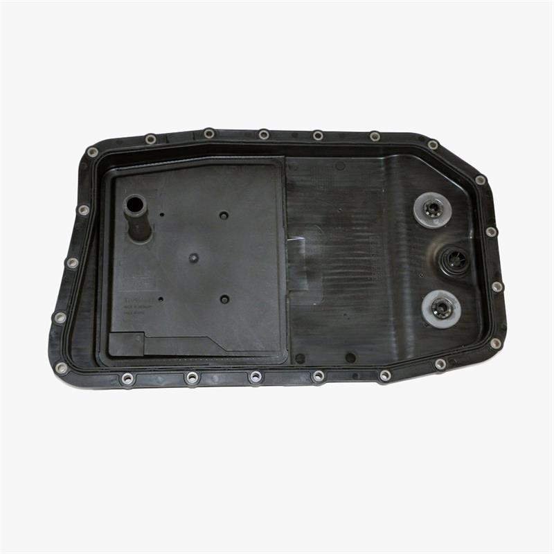 2003 Range Rover transmission pan replacement part made of durable black plastic for vehicle maintenance