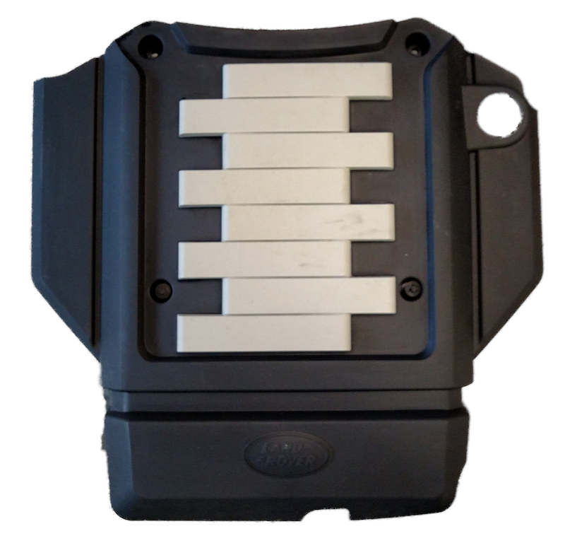 2006-2009 Range Rover Engine Cove black cover with silver detailing for engine protection