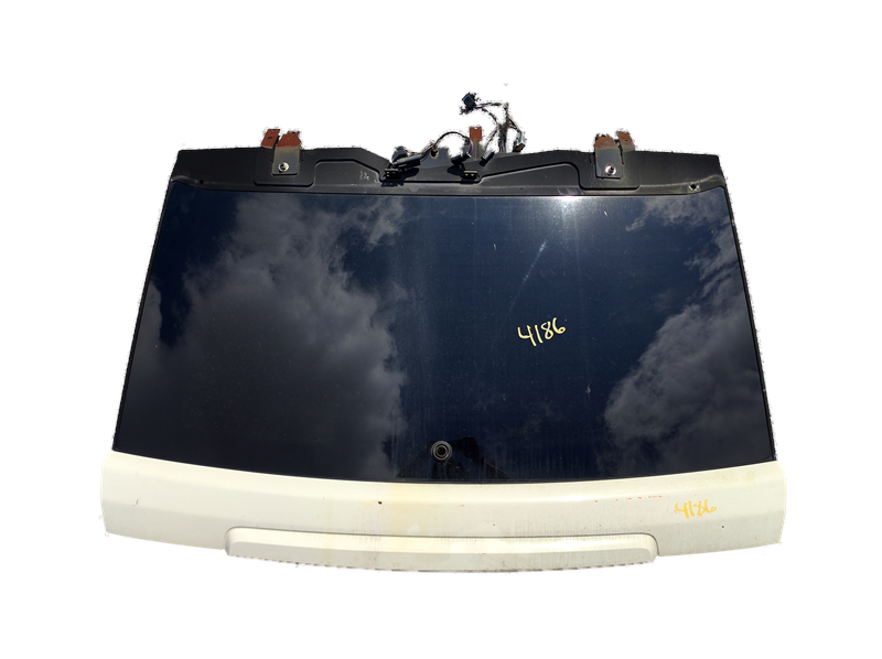 2006-2009 Range Rover rear gate glass with attached wiring and white lower panel