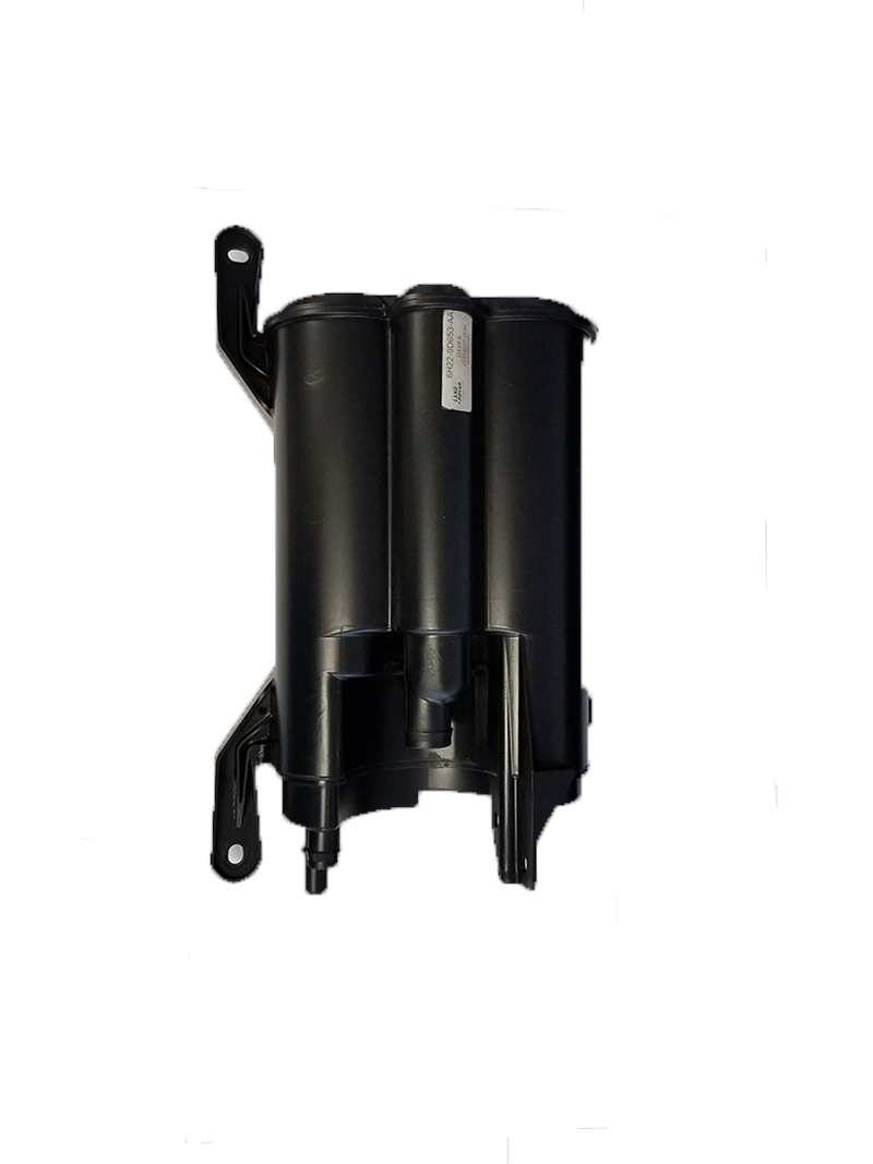 Black Range Rover auto part component with mounting brackets for vehicle repair