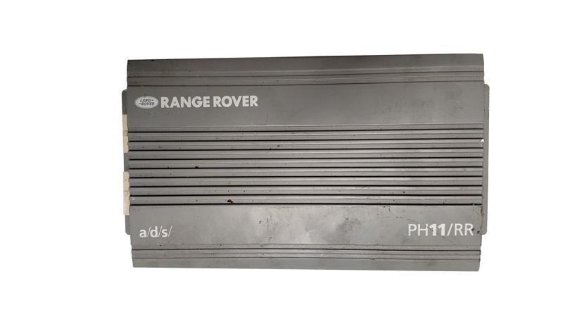 Range Rover amplifier part PH11 RR in gray metal casing for vehicle audio system
