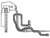 Detailed diagram of Range Rover parts including hoses and connectors for maintenance and repair