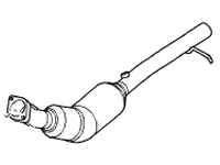 Range Rover Catalytic Converter replacement part for exhaust system with inlet and outlet pipes