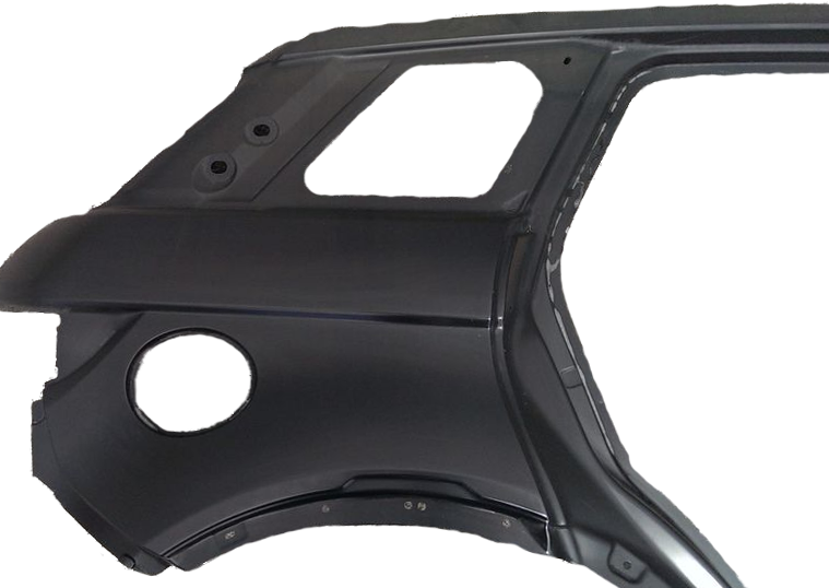 Black rear side body panel replacement part for Range Rover Evoque with smooth finish