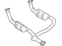Range Rover exhaust system with dual catalytic converters for enhanced performance