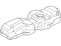 Range Rover Fuel Tank replacement part detailed line drawing for vehicle maintenance