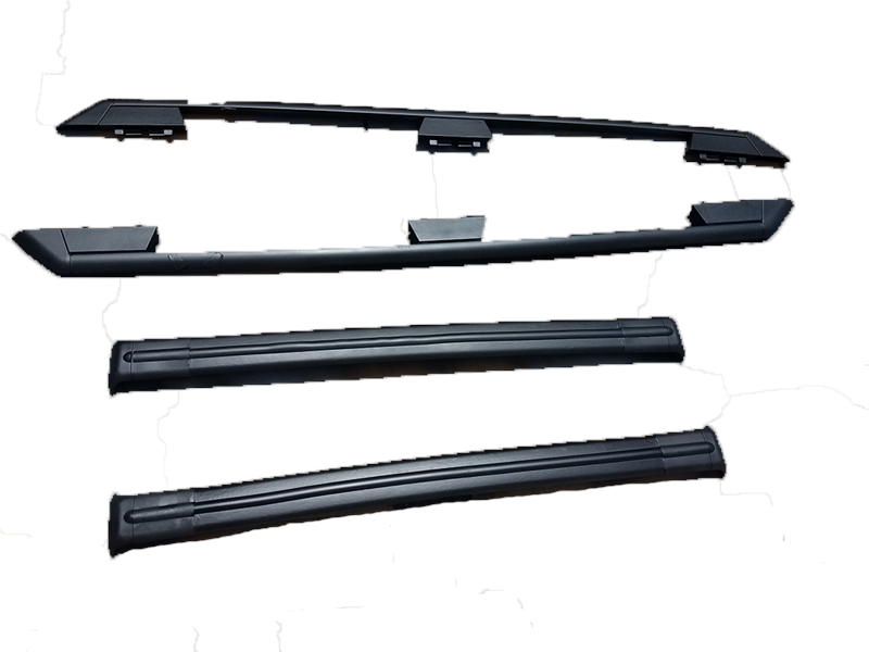 Range Rover roof rack assembly parts in black for secure vehicle roof cargo storage