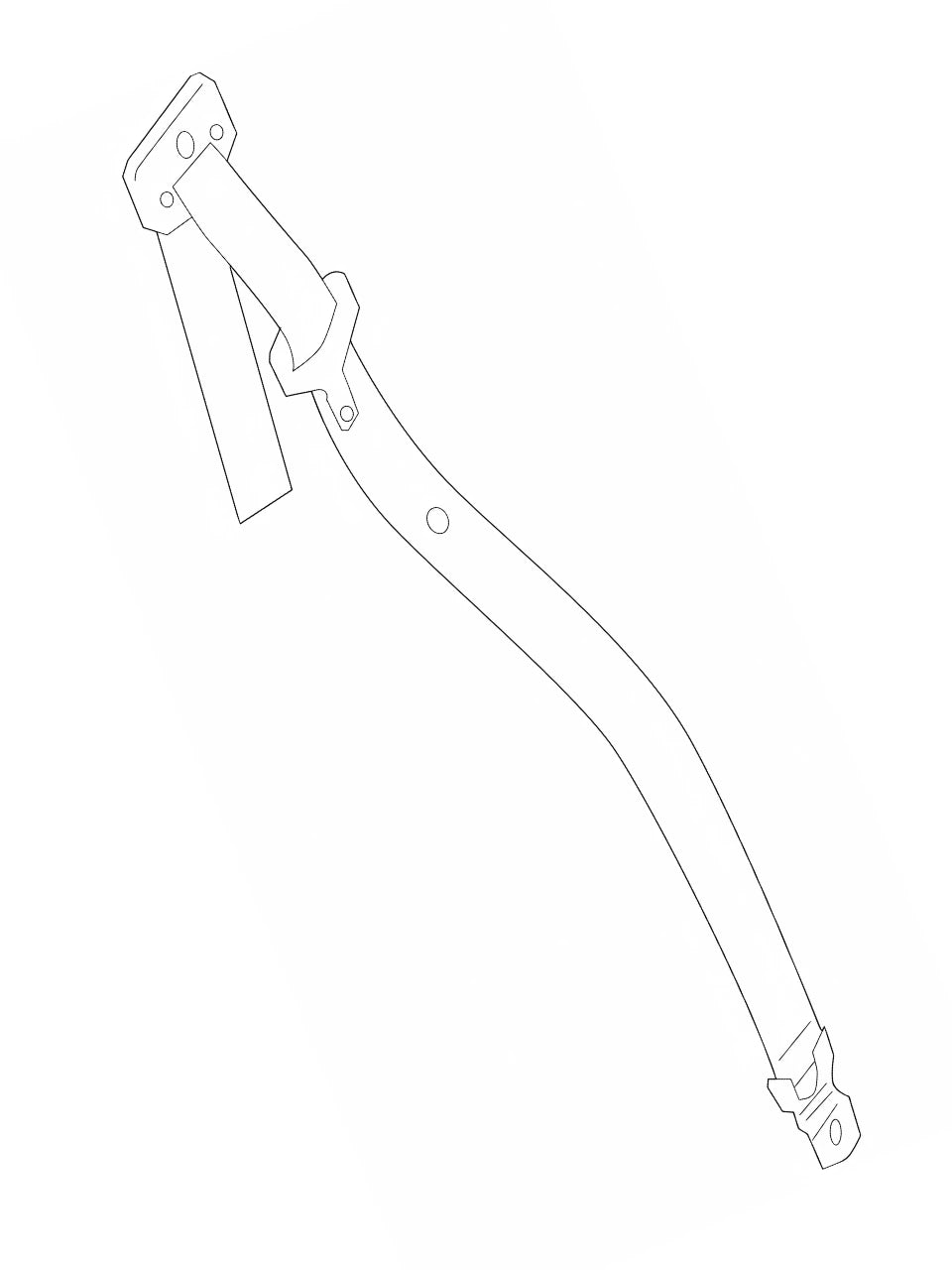Line drawing of Range Rover Seat Belt Retractor showing the belt and mounting points