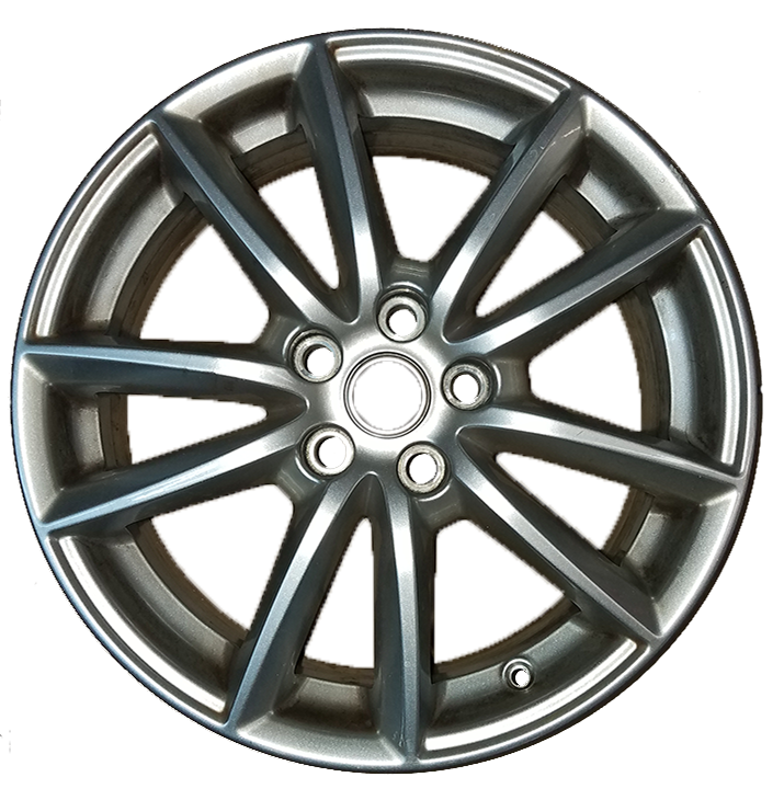 Silver alloy wheel rim designed for Range Rover Sport with sleek multi-spoke design