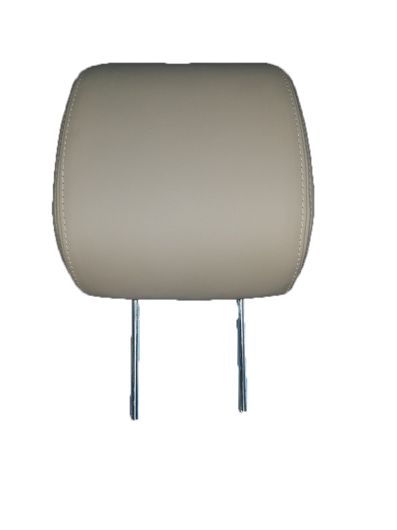 Beige leather headrest replacement part for Range Rover Sport with metal support rods