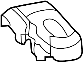 Black and white line drawing of a Range Rover Sport engine cover part