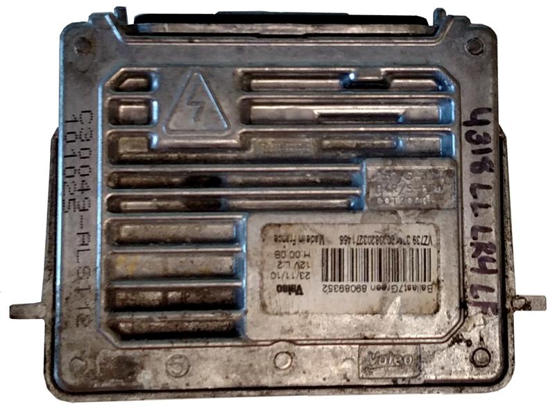 Metal electronic control unit for Range Rover Sport with barcode and voltage warning symbol