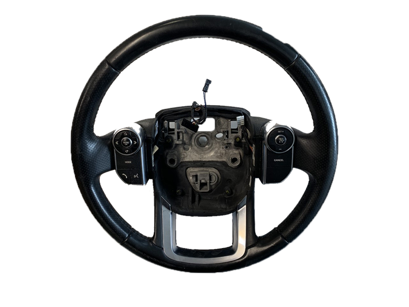 Range Rover Sport genuine black leather steering wheel with control buttons and mounting hardware