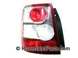Range Rover tail light assembly with red and clear lenses for rear signal and brake lights