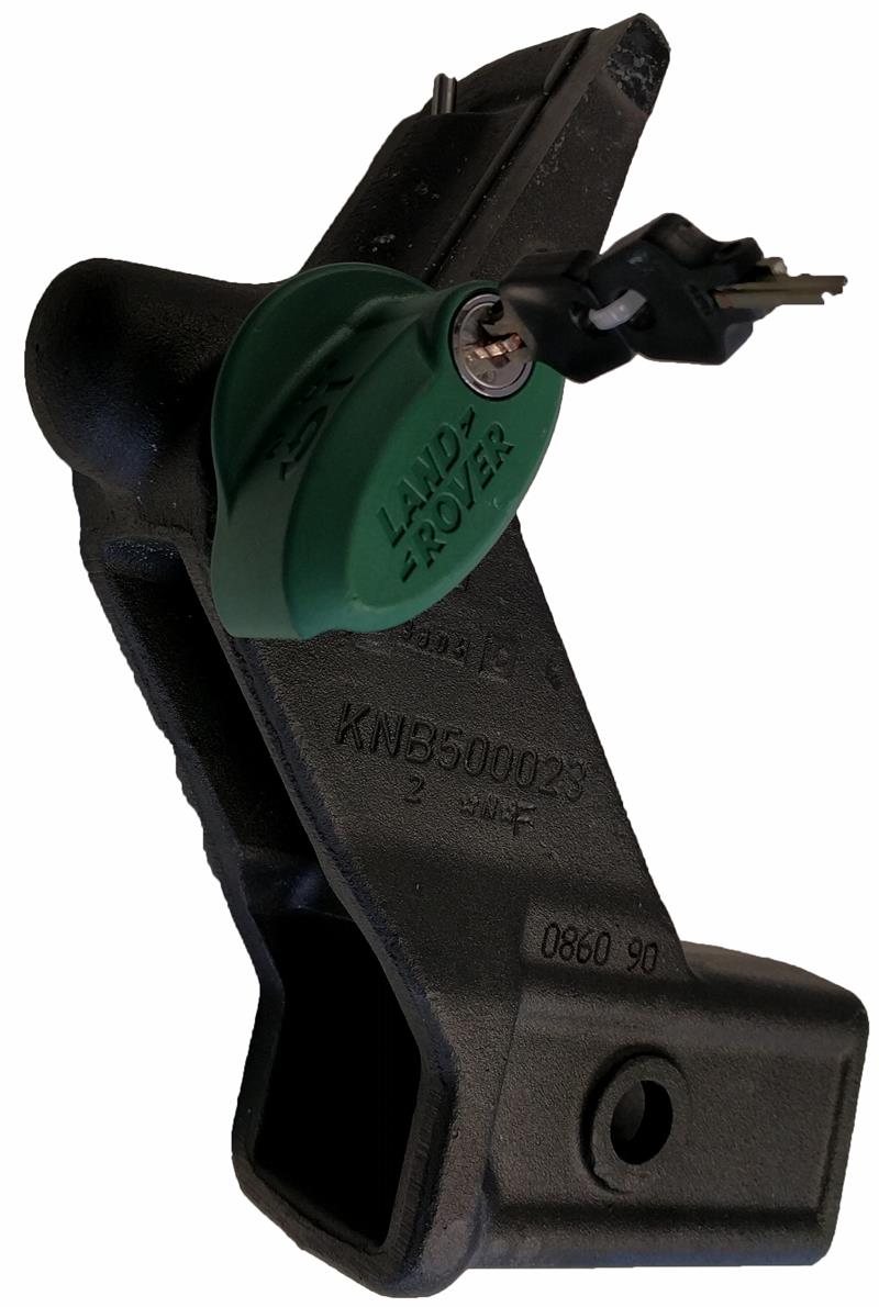 Range Rover trailer hitch 2006-2013 black metal tow bar lock with key installed