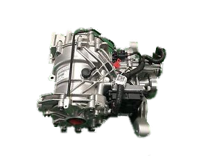 Evoque Parts Rear Differential component with metallic and mechanical elements on black background