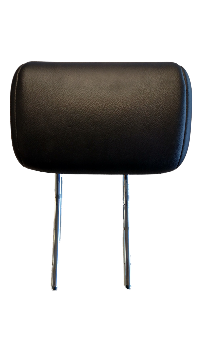 Black leather rear seat headrest for LR2 parts with metal support rods