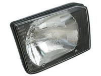 Discovery Parts headlight with rectangular clear lens and black housing for vehicle replacement