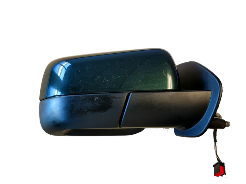 Right side mirror for LR3 and LR4 vehicles with wiring harness and black casing