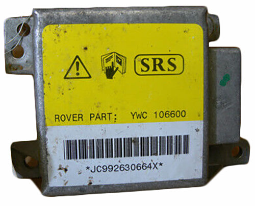 Land Rover Discovery Parts Airbag Control Module with yellow SRS label and barcode