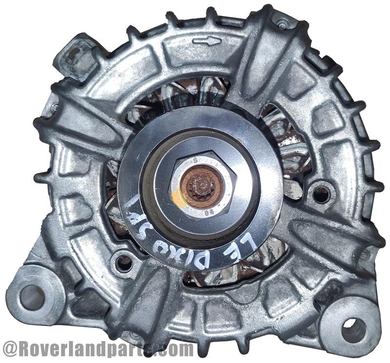 Land Rover Discovery Sport Parts alternator with metal casing and central pulley for vehicle electrical system