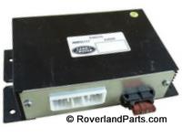 Discovery parts black amplifier module with multiple connector ports for vehicle electronics