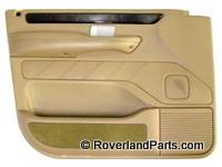 Beige Range Rover Door Trim Panel with wood and leather accents for vehicle interior