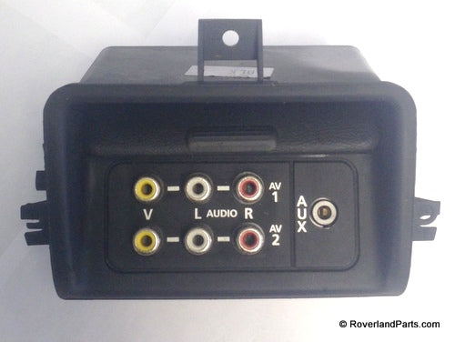 Range Rover Parts entertainment system audio video input panel with AUX and RCA connectors