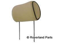 Range Rover Parts Headrest Sand tan leather headrest with black piping for vehicle seats