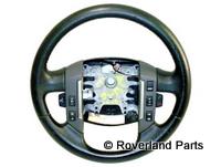 Range Rover steering wheel part LR017037 with control buttons and black leather finish