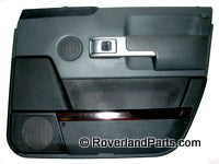 Range Rover interior door panel with speaker and handle in black finish