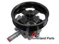 2006-2009 Range Rover Power Steering Pump replacement part in black with metal connectors