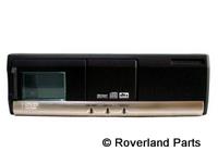 Range Rover DVD Changer with sleek black and silver design for in-car entertainment
