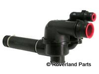 Freelander Parts Thermostat Housing in black plastic for vehicle cooling system replacement
