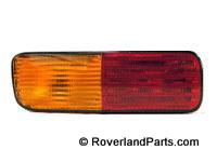 1999-2002 Discovery II Tail Light Bumper - Left with red and amber sections for enhanced visibility