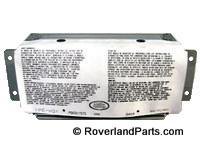 Range Rover Airbag Dash replacement part with safety warning labels for vehicle interior