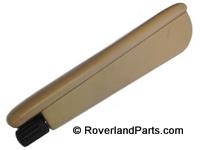 Beige Range Rover armrest replacement part with black mounting component