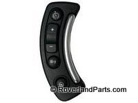 Range Rover control switch black panel with multiple buttons for vehicle functions