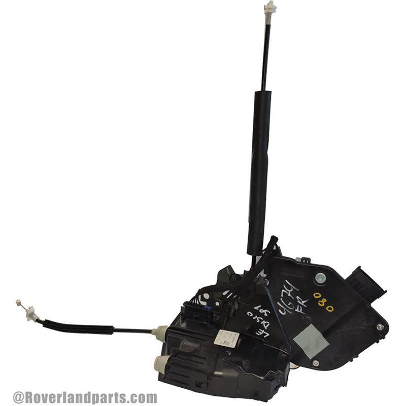 Land Rover Discovery Sport Door Latch assembly with attached cables for vehicle door locking system