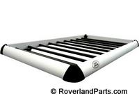 Silver and black LR3 Roof Basket Luggage Rack with sturdy crossbars for roof storage