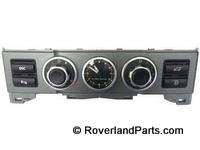 Range Rover Non-Heated climate control panel with dials and analog clock for vehicle interior