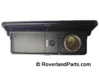 Range Rover Power Outlet part in black with protective cover and socket for vehicle use