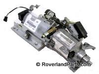 Range Rover steering column replacement part with electronic components and mounting brackets