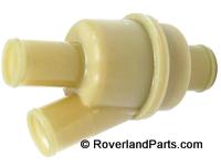 Discovery thermostat replacement part in beige plastic for vehicle cooling system